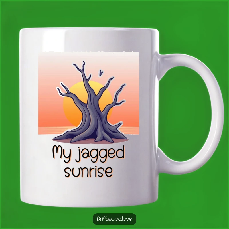 Funny Driftwood Sunset Silhouette Mug: Artistic Style for Your Morning Brew