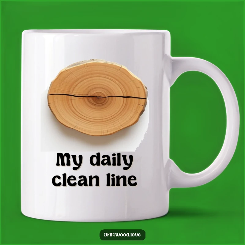 Funny Minimalist Driftwood Line Mug: A Bold Statement Piece for Coffee Lovers