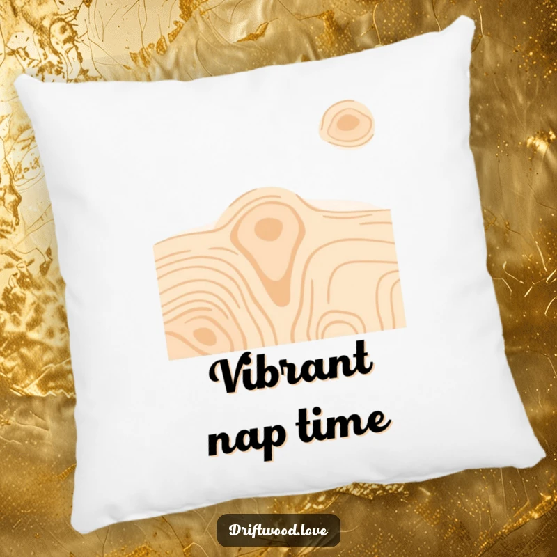 Funny pillow featuring minimalist wood grain textures in vibrant, contrasting colors, adding artistic comfort and visual appeal.