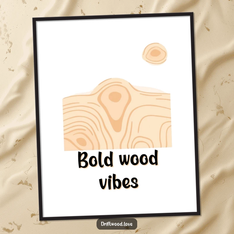 Funny digital art print featuring minimalist wood grain textures in contrasting, vibrant colors, ideal for bold and colorful wall decor.