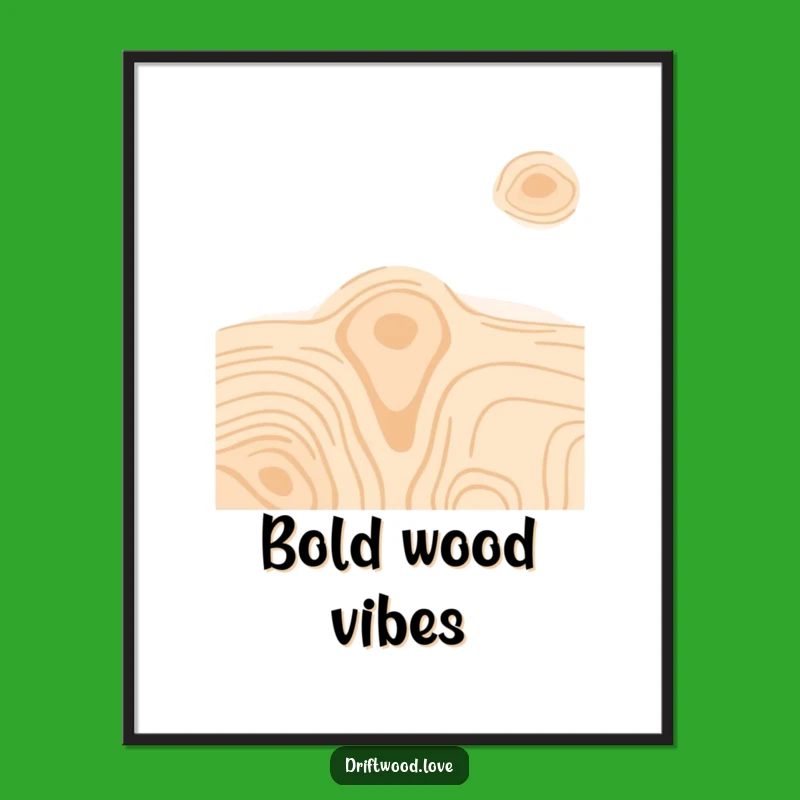 Funny Vibrant Wood Grain Digital Print: Minimalist Art with Bold, Colorful Impact
