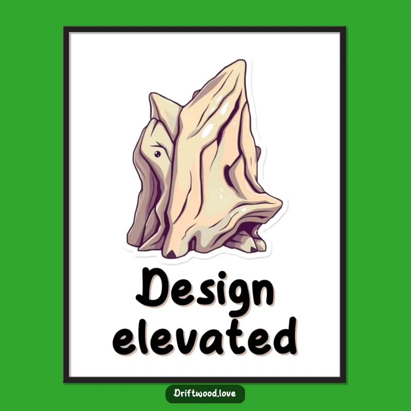 Funny Modern Art Print: Futuristic Driftwood Angles for a Bold, Funny Statement