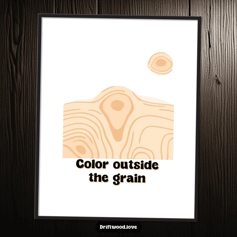 Funny Free Printable Wall Art: Minimalist wood grain texture rendered in contrasting vibrant colors for a lively look