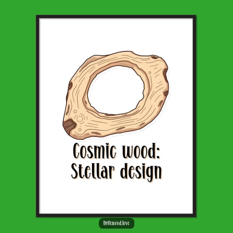 Free Printable Celestial Driftwood Wall Art: Cosmic Negative Space Downloadable Decor