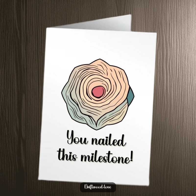 Funny Free Printable Congratulations Card: Abstract geometric driftwood shapes celebrating a milestone achievement