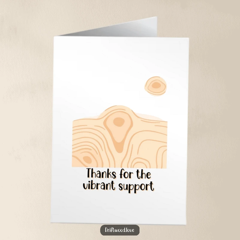 Funny Free Printable Thank You Card: Minimalist wood grain texture with contrasting vibrant colors, perfect for thanks