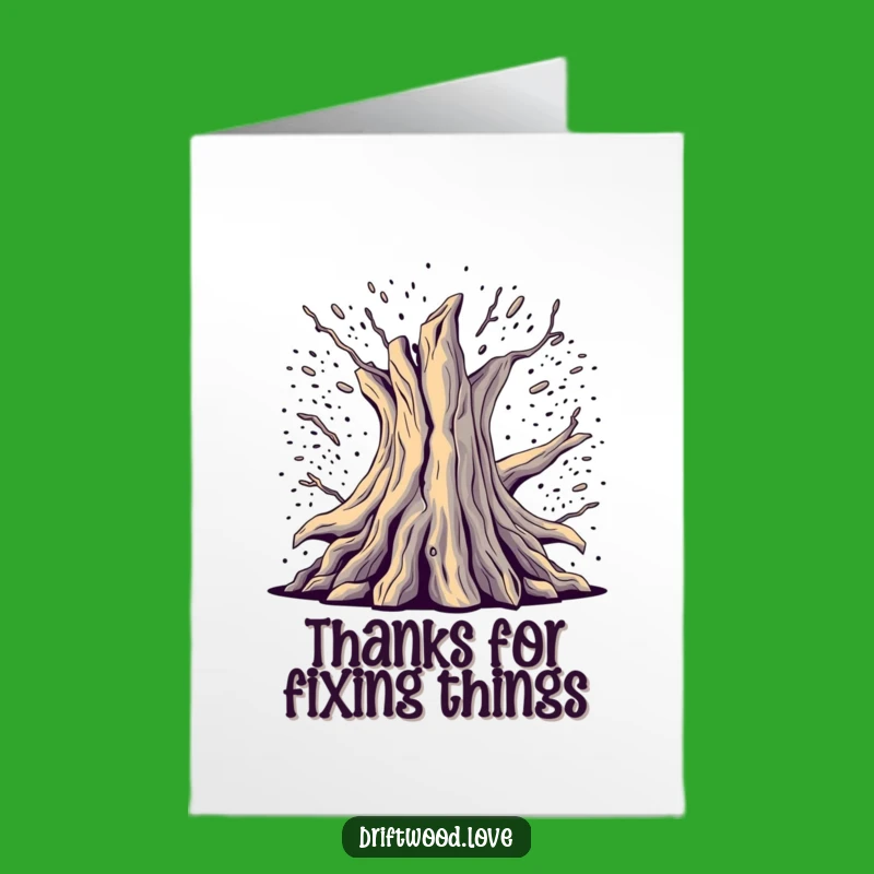 Free Printable Glitch Driftwood Thank You Card: Digital Texture for Modern Appreciation Downloadable