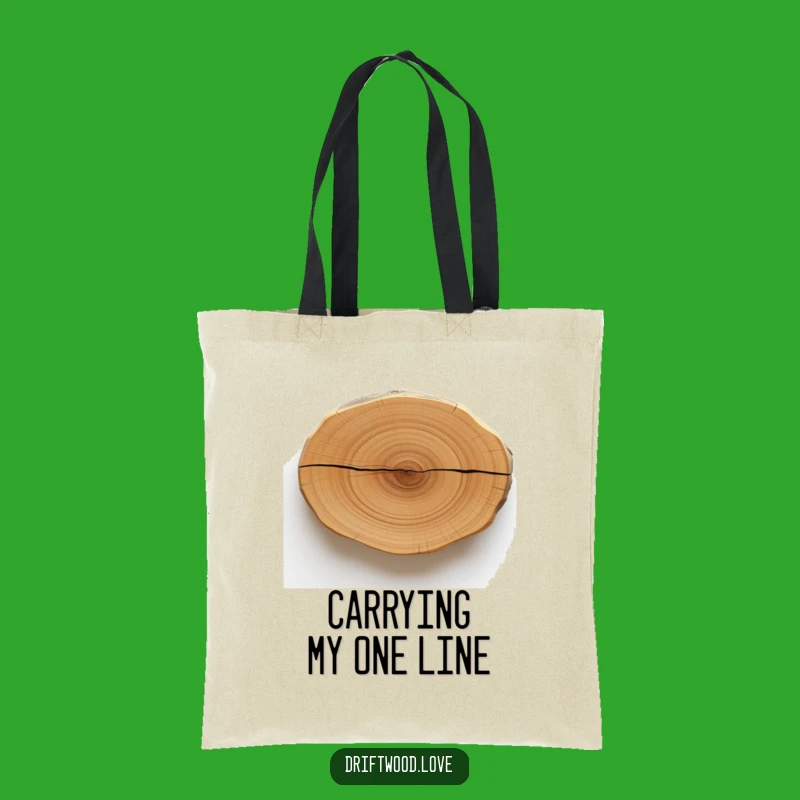 Funny Driftwood Line Tote Bag: Carry Your Essentials with Bold, Minimalist Style