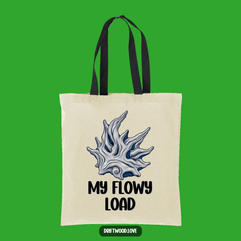 Funny Metallic Driftwood Tote Bag: Carry Your Style with Elegant, Organic Flair