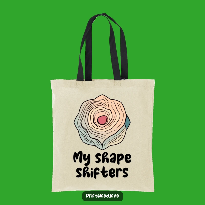 Funny Geometric Wood Curve Tote Bag: Carry Your Style with Abstract Artistic Flair